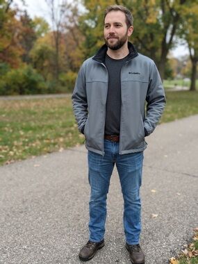 Columbia Men's Gray Fleece Lined Lightweight Jacket
